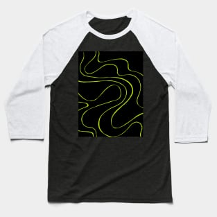 Ebb and Flow 2 in Lime Green and Black Baseball T-Shirt